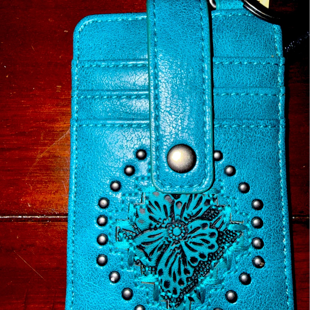 Montana West Card Holder with Key clip NWT